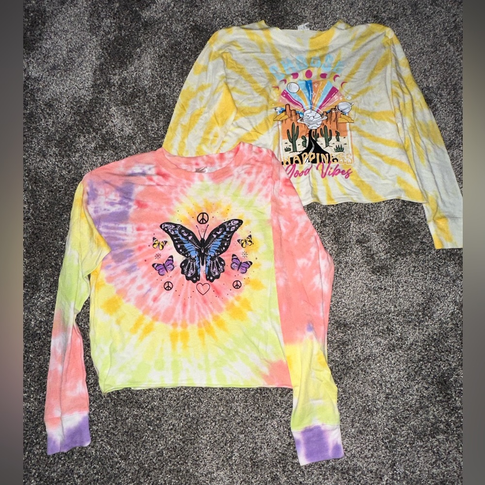 NWT Long Sleeve Tie Dye Tee Shirt Bundle by No Boundaries